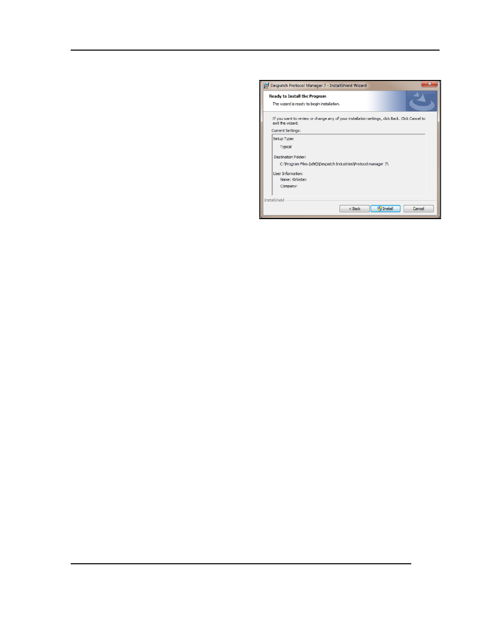 Figure 8 | Despatch Protocol Manager with Protocol 3 and Protocol Plus User Manual | Page 15 / 58