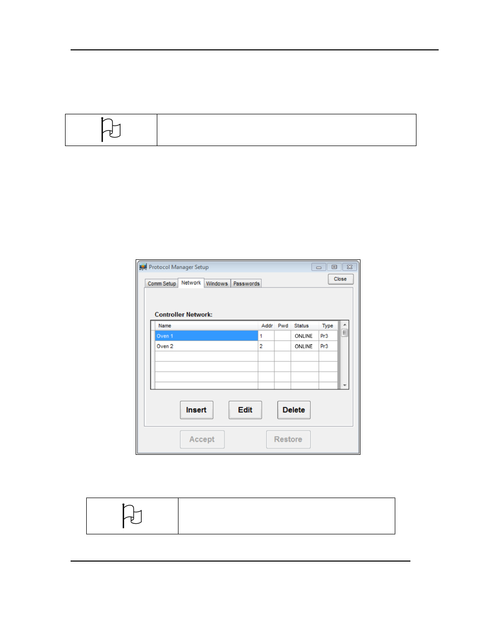 Network tab setup | Despatch Protocol Manager with Protocol 3 and Protocol Plus User Manual | Page 19 / 58