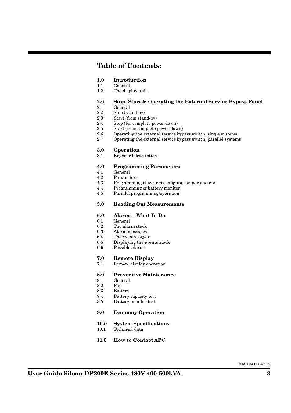 APC Silcon DP300E Series User Manual | Page 3 / 38