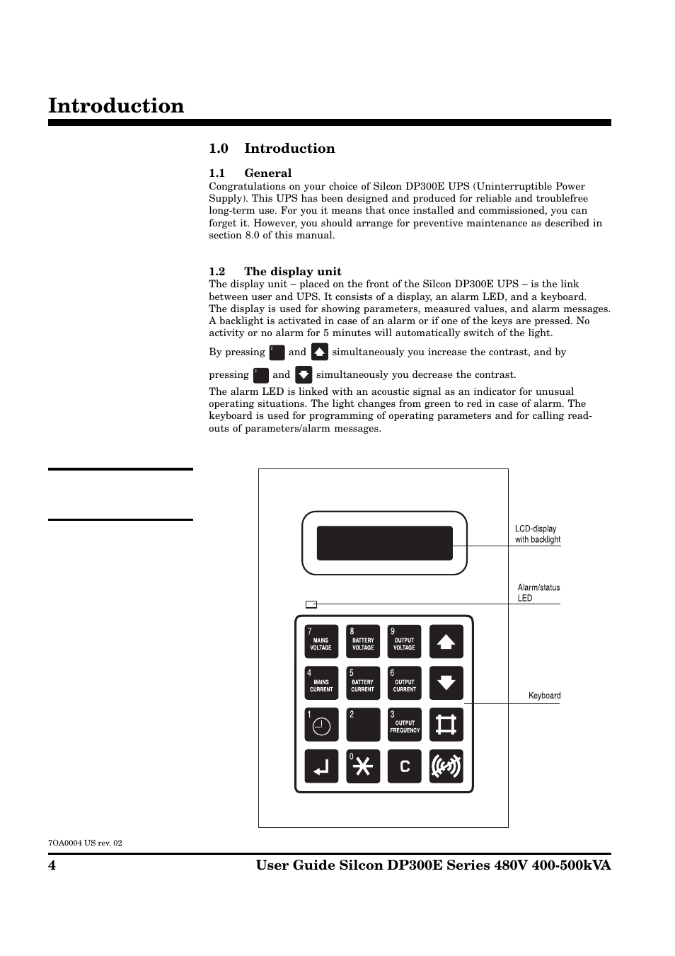 Introduction | APC Silcon DP300E Series User Manual | Page 4 / 38