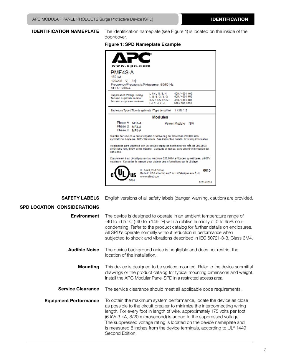 APC SURGEARREST PMF3DS-A User Manual | Page 7 / 20