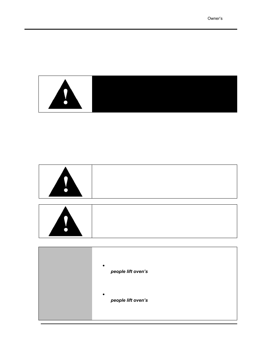 Door and panel, Provisions for lifting and carrying, Danger | Caution | Despatch LAC2-12-7 User Manual | Page 14 / 58