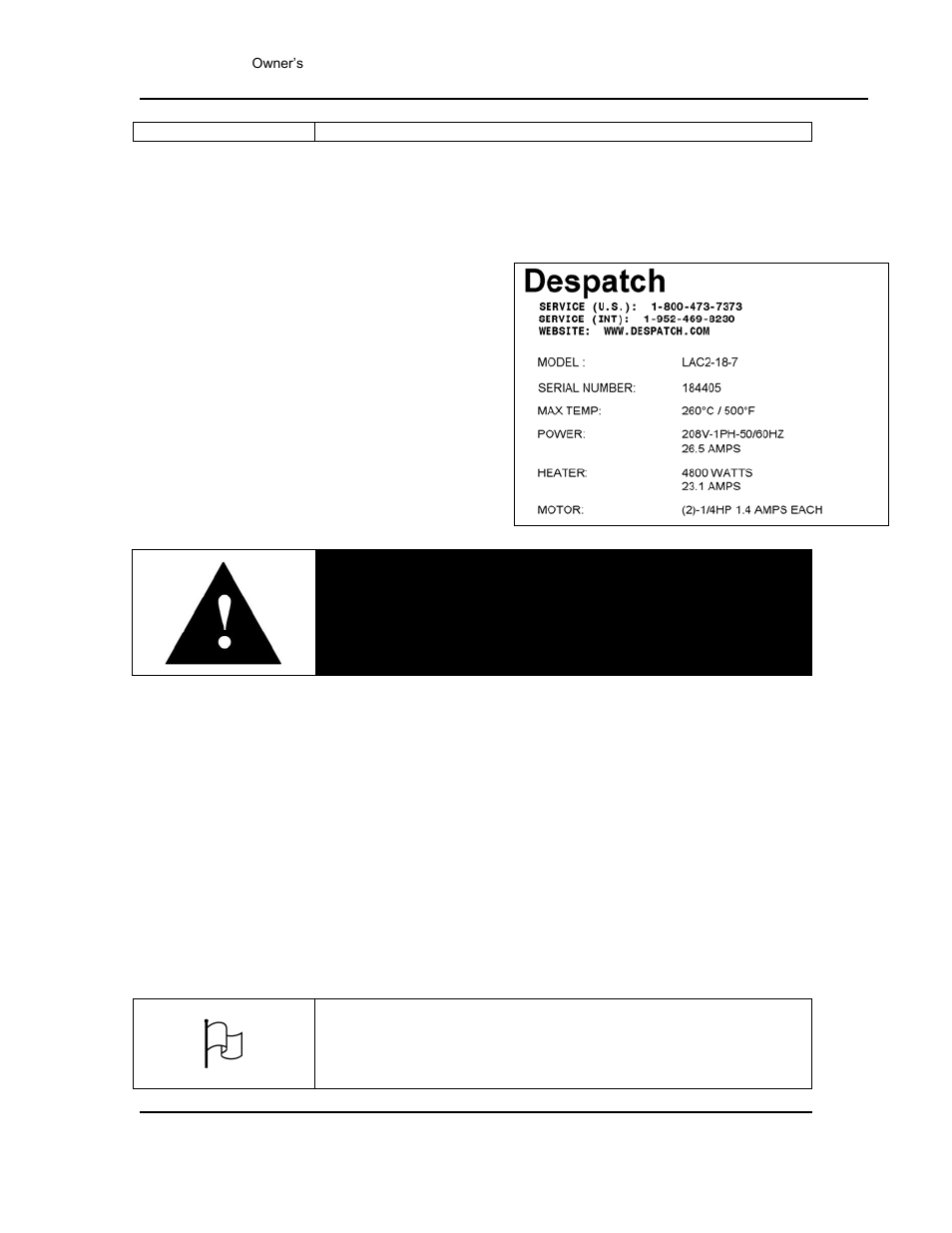 Wire lac-7 models 2-12 and 2-18, Danger | Despatch LAC2-12-7 User Manual | Page 25 / 58