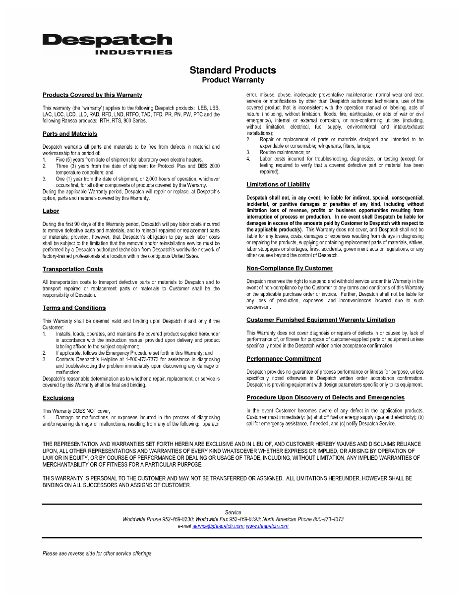 Despatch LAD Series WITH PROTOCOL PLUS User Manual | Page 3 / 68