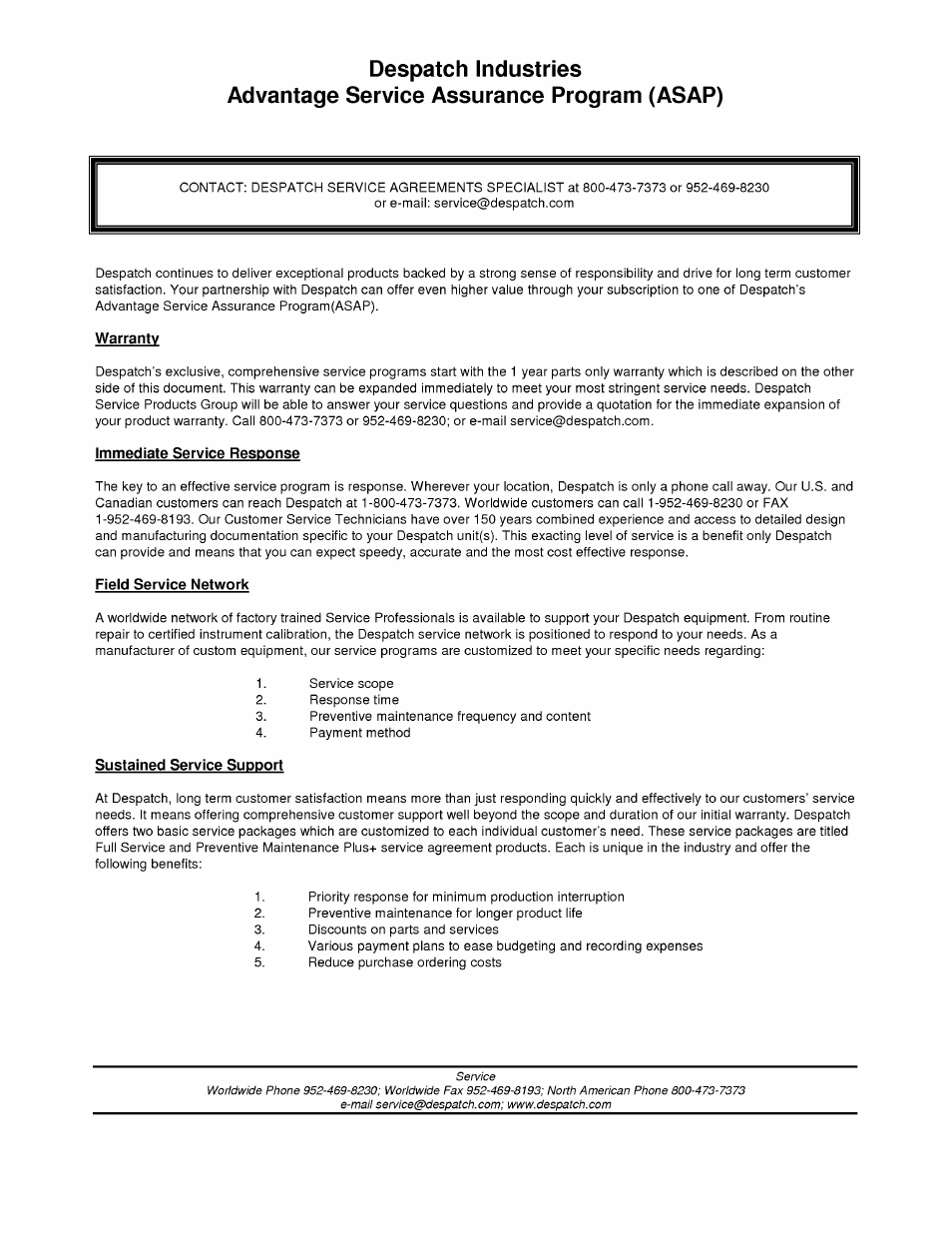 Despatch LAD Series WITH PROTOCOL PLUS User Manual | Page 4 / 68