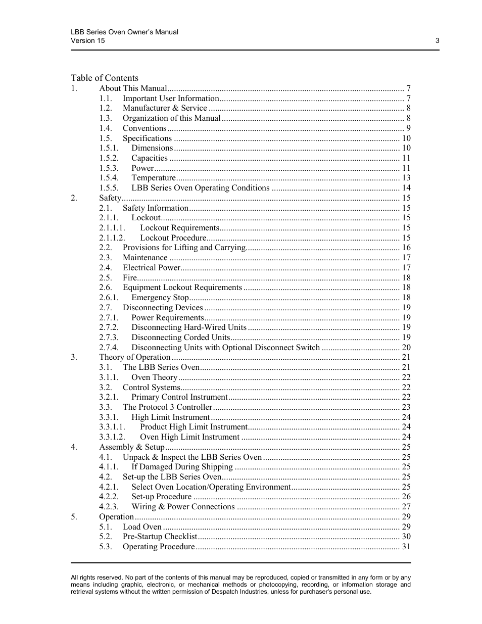 Despatch LBB2-xxA/B-1 User Manual | Page 3 / 75