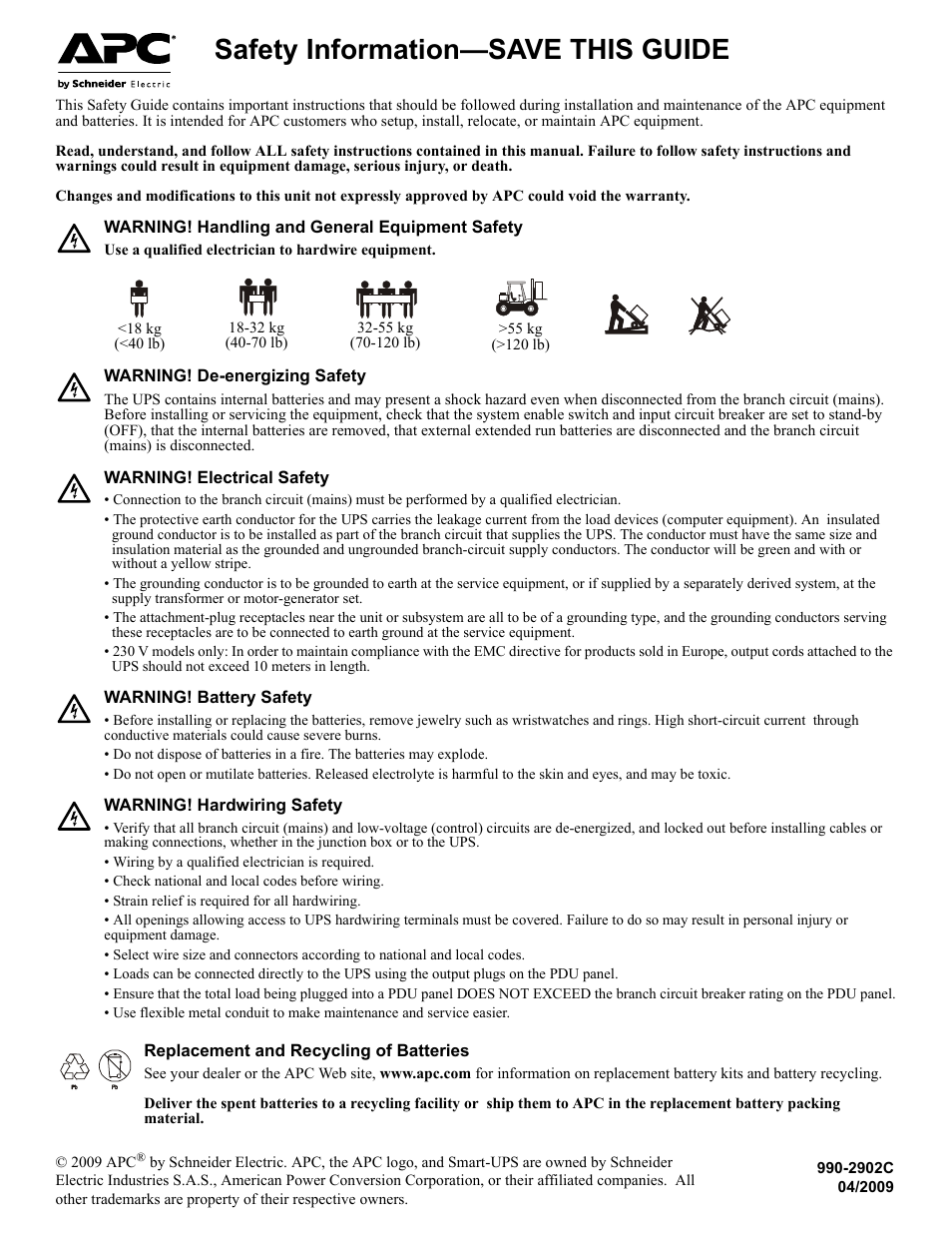 APC 990-2902C User Manual | 1 page