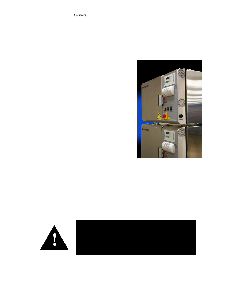 Theory of operation, The stackable lcc/lcd series oven, Danger | Despatch Stackable LCC/LCD User Manual | Page 15 / 69