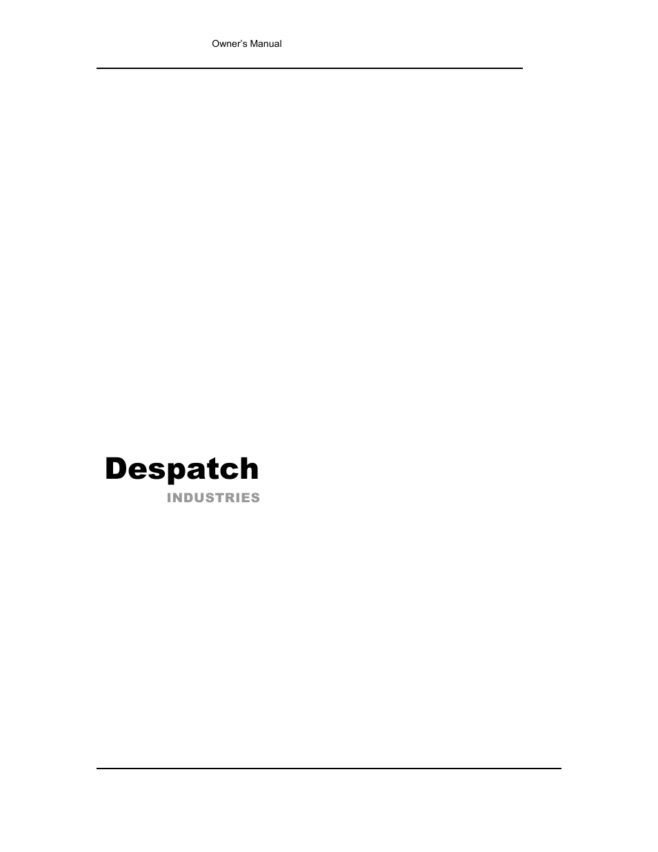 3rddraft, Despatch | Despatch Stackable LCC/LCD User Manual | Page 69 / 69