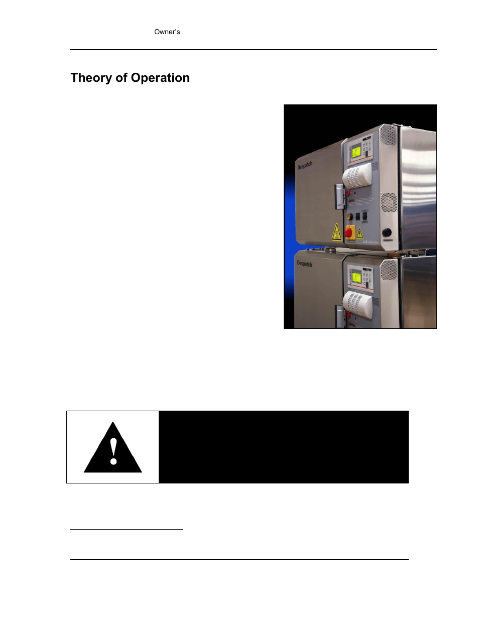 Theory of operation, The stackable lcc/lcd series oven, Danger | Despatch Stackable LCC/LCD-4 User Manual | Page 15 / 67