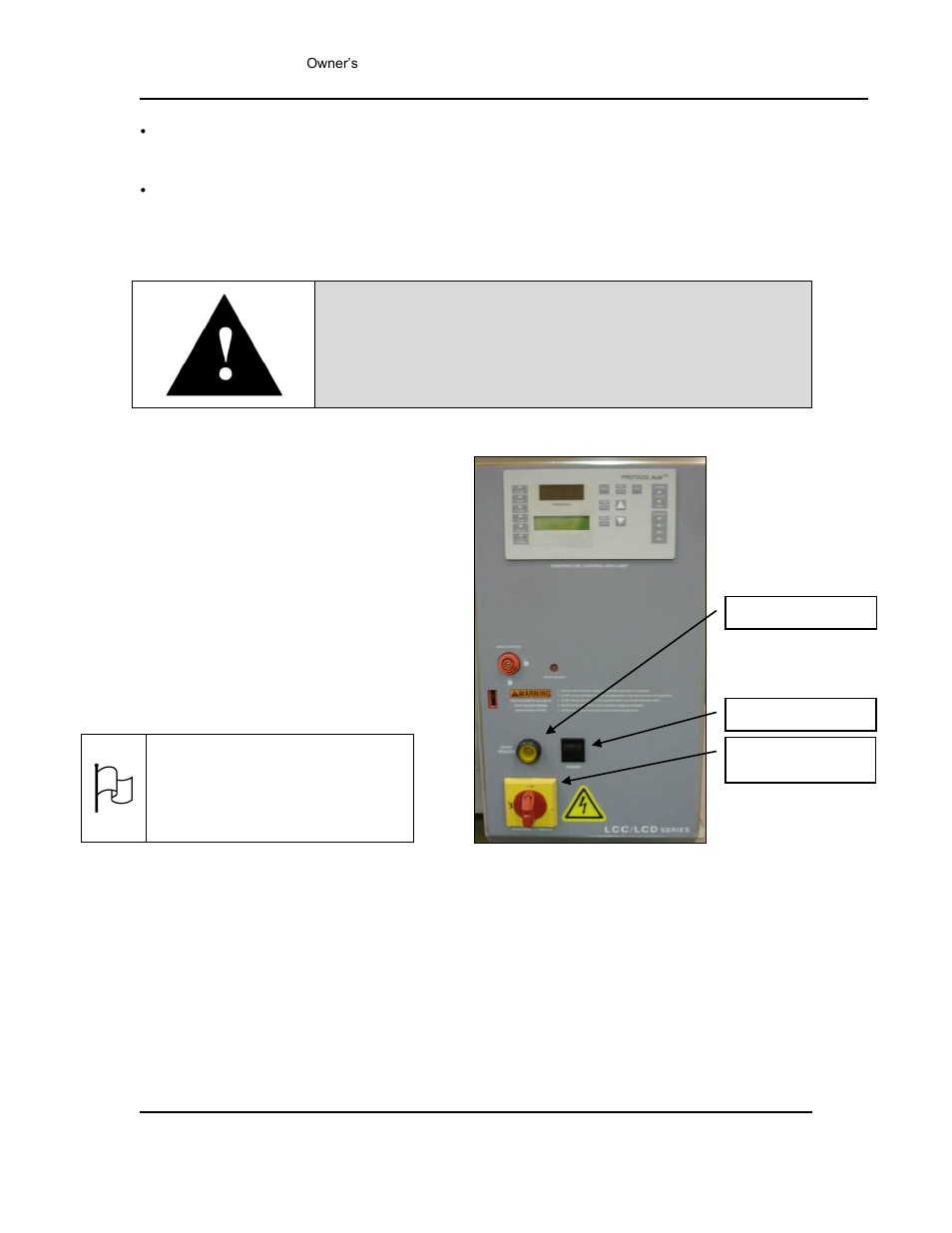 Operating procedure, Start oven, Warning | Despatch Stackable LCC/LCD-4 User Manual | Page 37 / 67