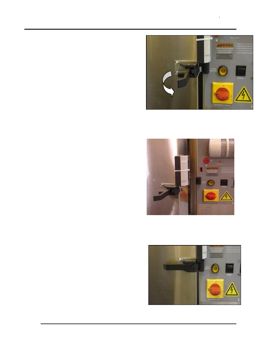 To close the lcc/lcd1-52v & 1-51nv oven door | Despatch Stackable LCC/LCD-4 User Manual | Page 42 / 67