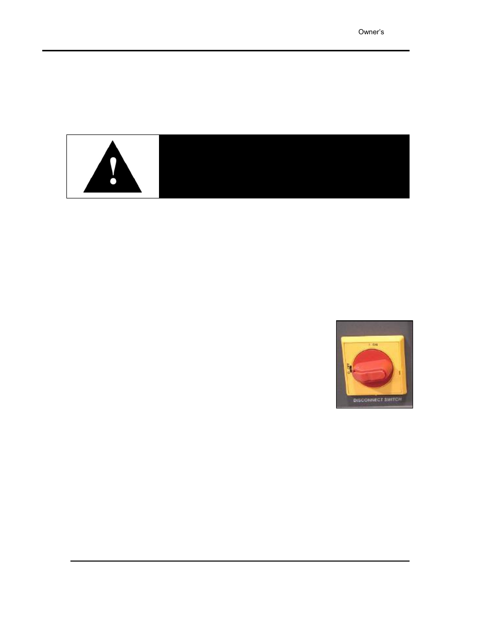 Equipment lockout requirements, Main disconnect switch, Danger | Despatch LCC/LCD2-14-4 Oven Series with Protocol 3 User Manual | Page 14 / 59