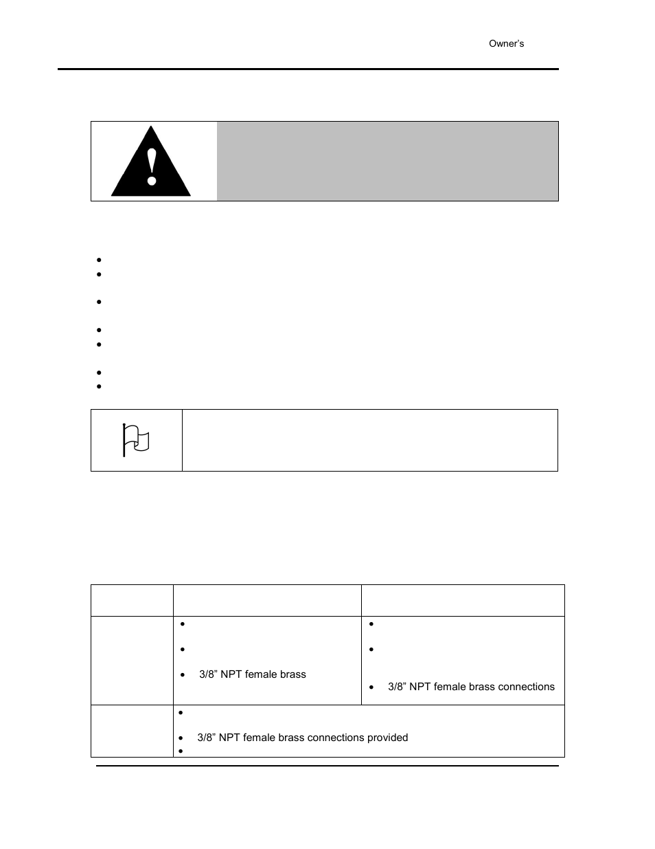Oven placement requirements, Oven utility connections, Table 3. utility connections (refer to figure 8) | Warning | Despatch LCC/LCD2-14-4 Oven Series with Protocol 3 User Manual | Page 24 / 59