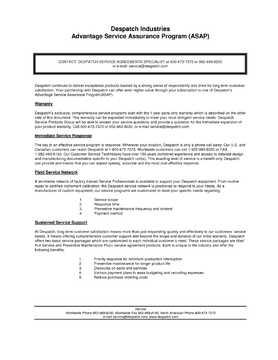 Despatch LCC/LCD2-14-3 Non Pass Through Series User Manual | Page 4 / 81
