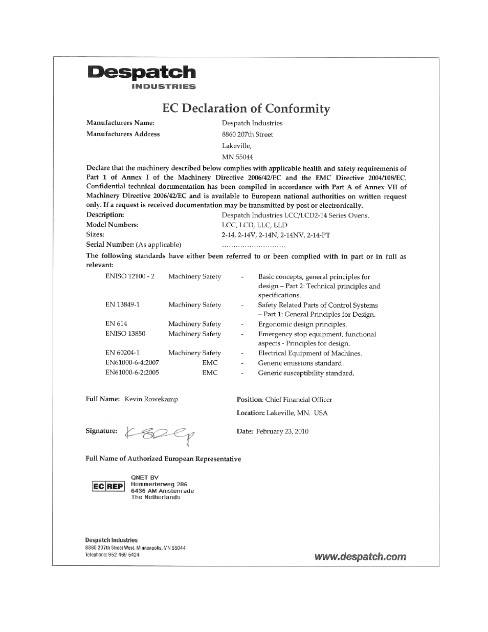 Despatch LCC/LCD2-14-3 Non Pass Through Series User Manual | Page 5 / 81