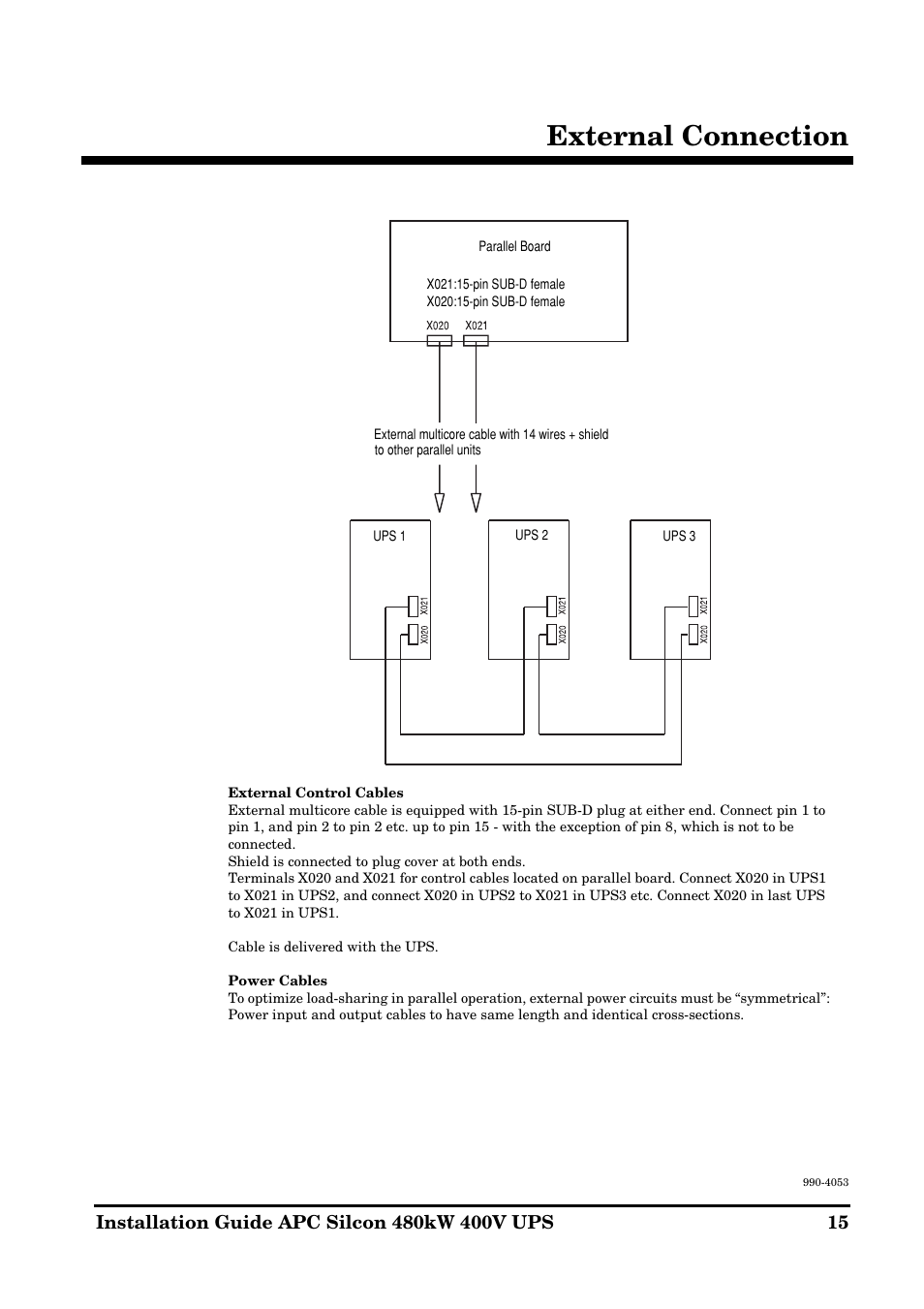 External connection | APC SILCON 990-4053 User Manual | Page 15 / 76