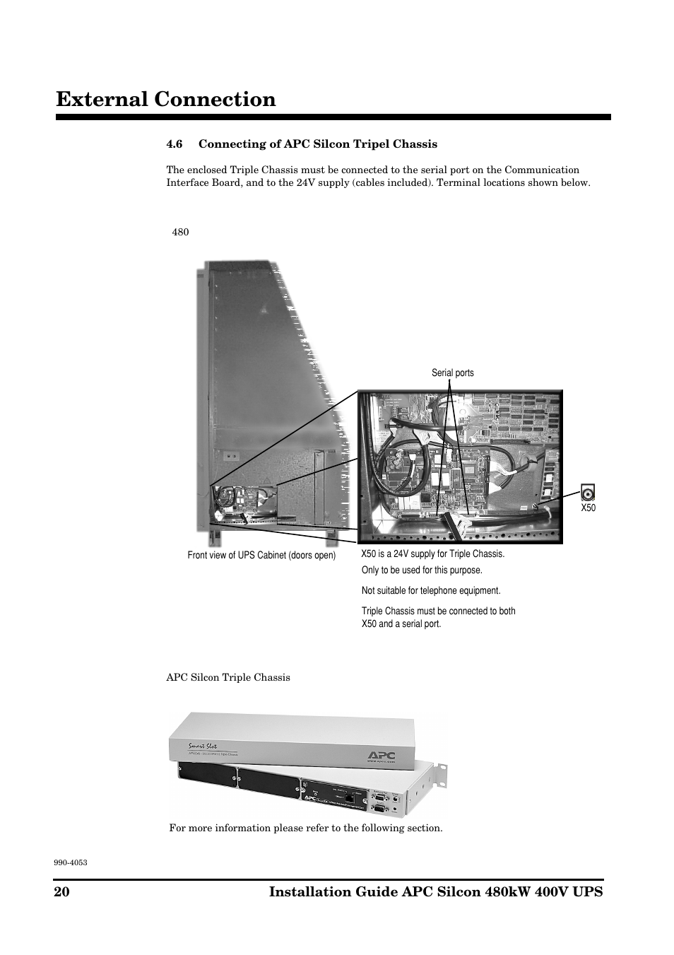 External connection | APC SILCON 990-4053 User Manual | Page 20 / 76