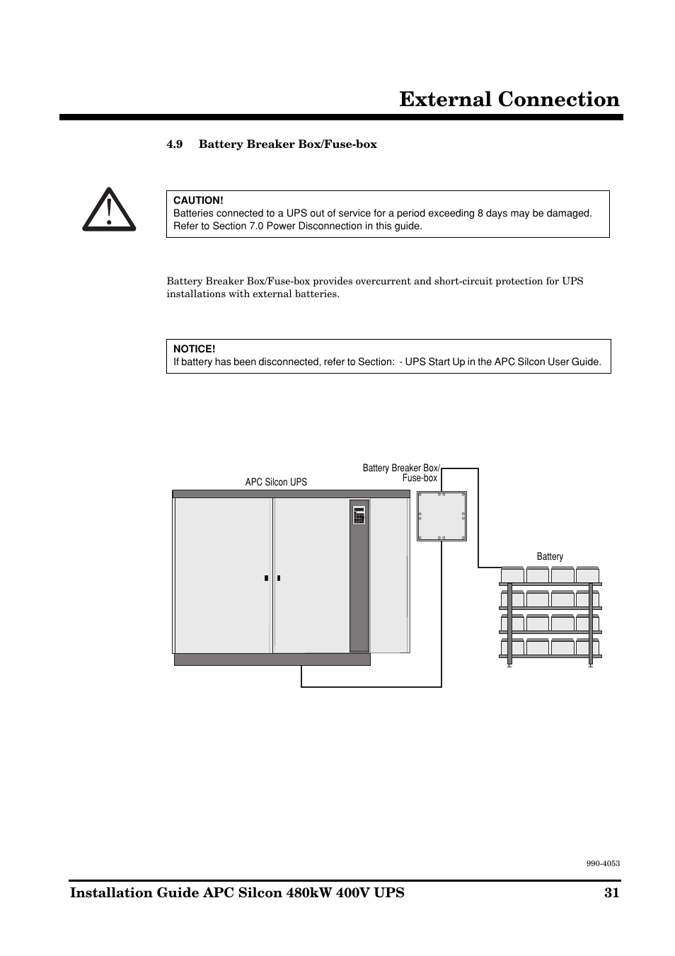 External connection | APC SILCON 990-4053 User Manual | Page 31 / 76