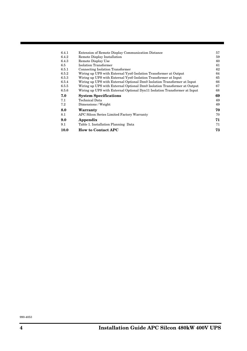 APC SILCON 990-4053 User Manual | Page 4 / 76