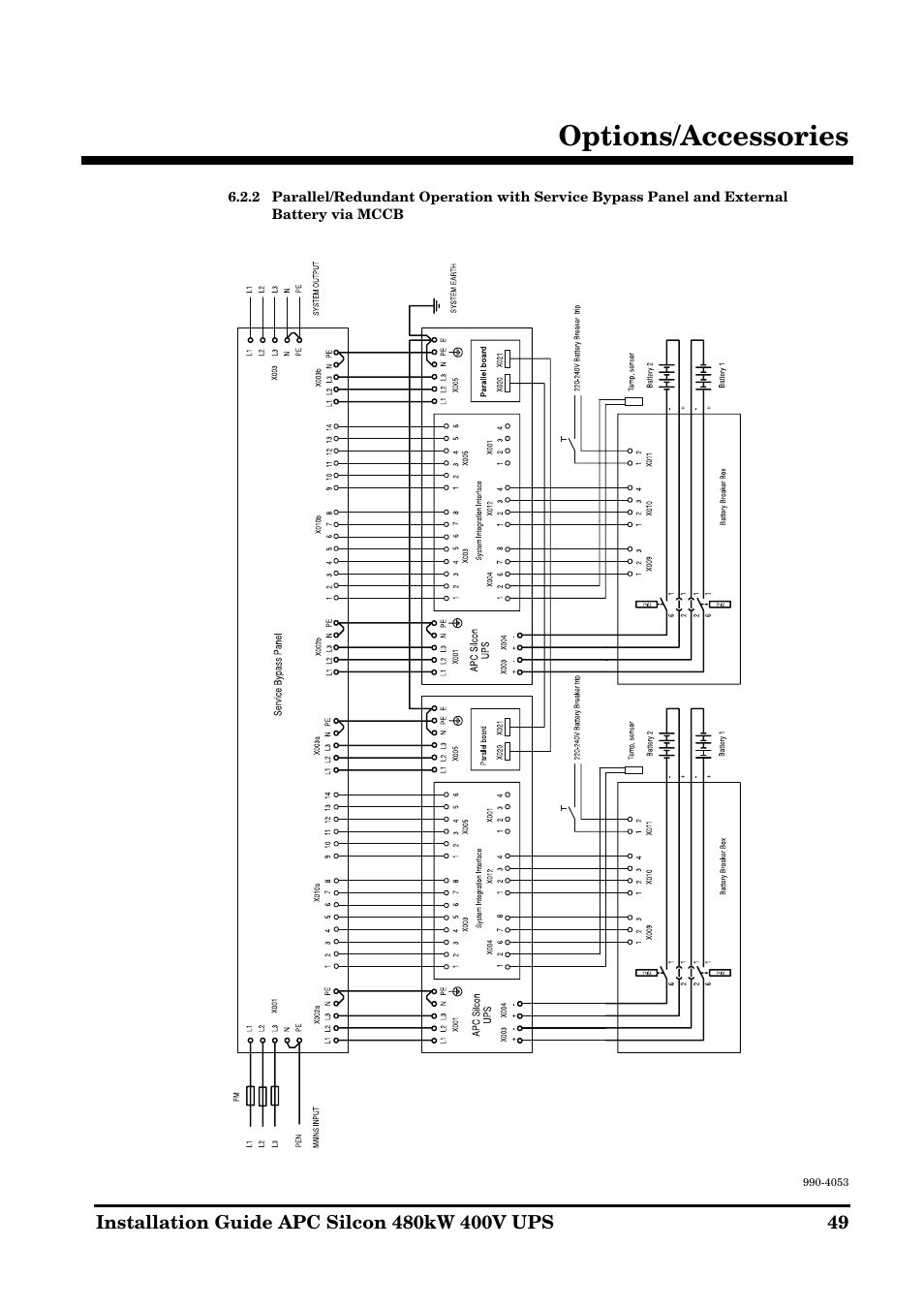 Options/accessories | APC SILCON 990-4053 User Manual | Page 49 / 76