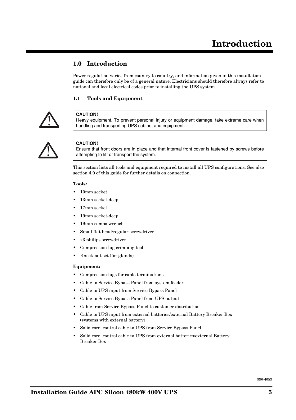 Introduction | APC SILCON 990-4053 User Manual | Page 5 / 76