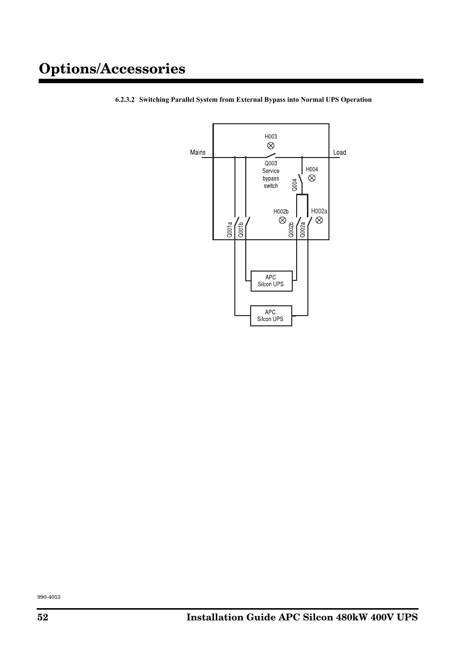 Options/accessories | APC SILCON 990-4053 User Manual | Page 52 / 76