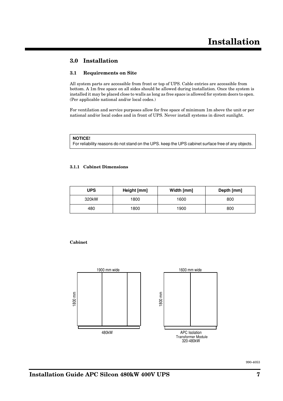 Installation | APC SILCON 990-4053 User Manual | Page 7 / 76