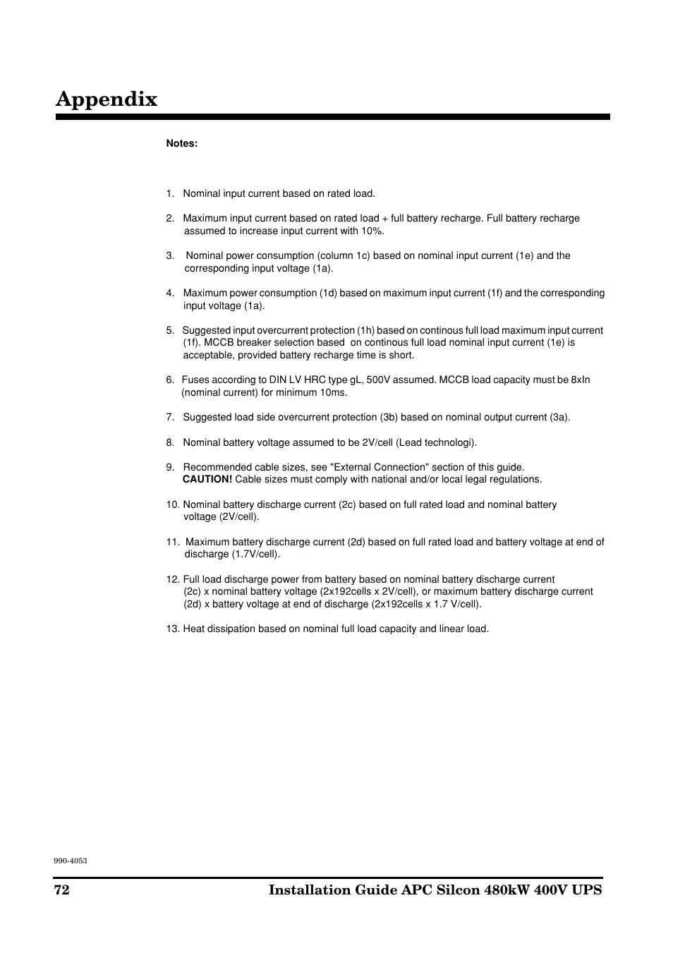 Appendix | APC SILCON 990-4053 User Manual | Page 72 / 76
