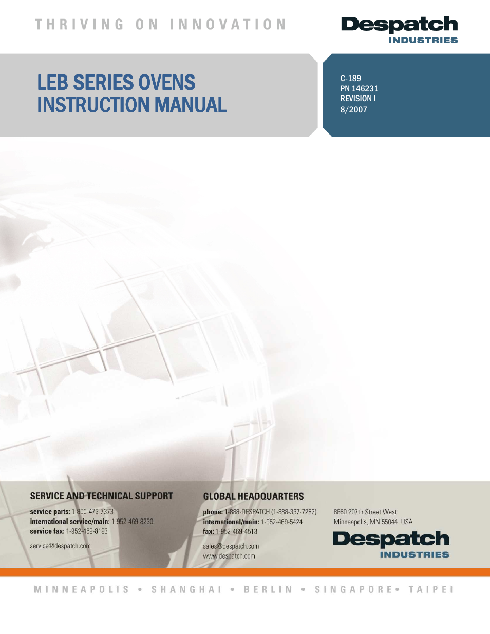 Despatch LEB Series User Manual | 60 pages