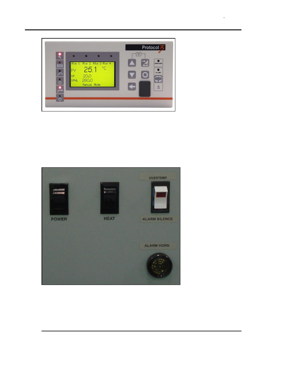Optional high limit audible alarm, Figure 10. power, heat and alarm silence switches | Despatch RAD Series User Manual | Page 20 / 58
