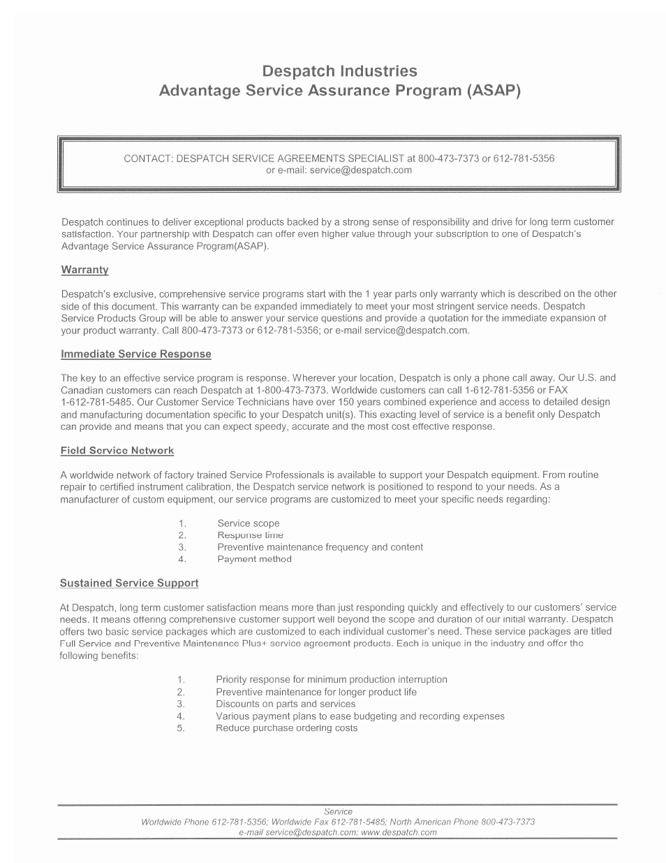 Despatch RBC1-50 with Protocol Plus User Manual | Page 4 / 39