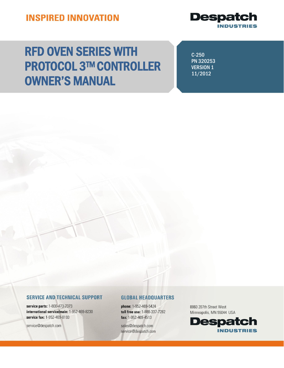 Despatch RFD Series User Manual | 63 pages