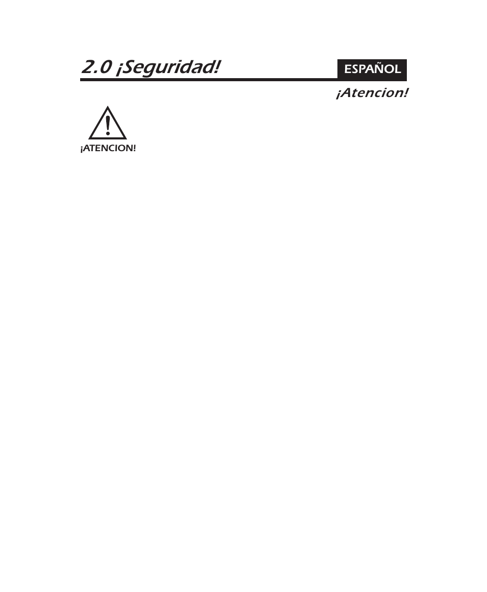 0 ¡seguridad, Atencion, Español | APC 600 User Manual | Page 10 / 44