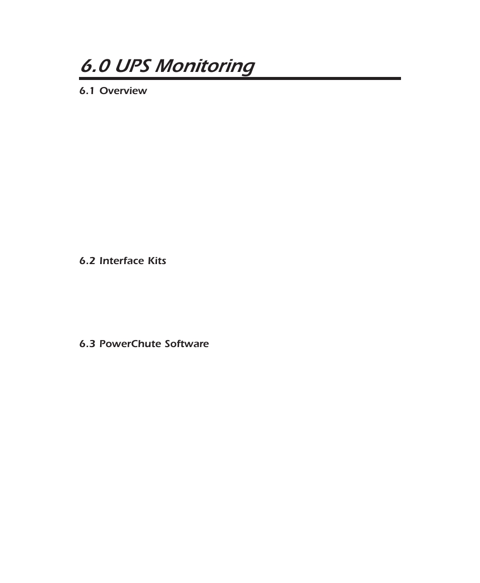 0 ups monitoring | APC 600 User Manual | Page 27 / 44