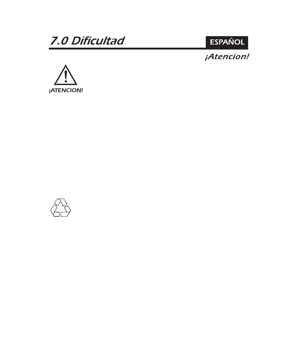 0 dificultad, Atencion | APC 600 User Manual | Page 32 / 44