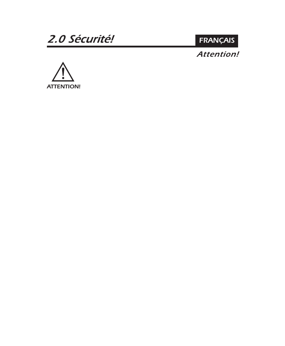 0 sécurité, Attention | APC 600 User Manual | Page 8 / 44