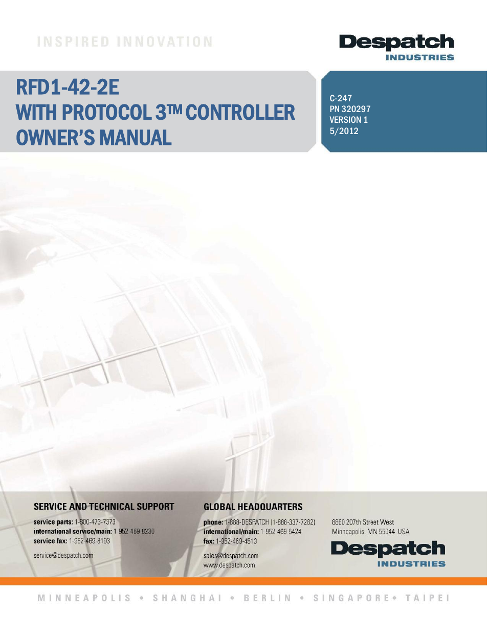 Despatch RFD1-42 -2E with Protocol 3 User Manual | 39 pages