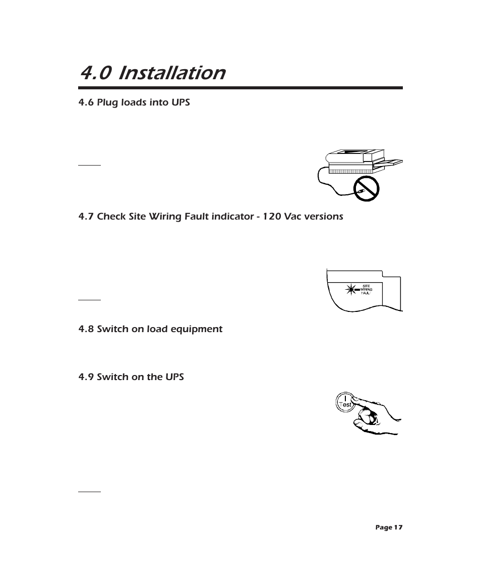 0 installation | APC 2000XL User Manual | Page 19 / 44