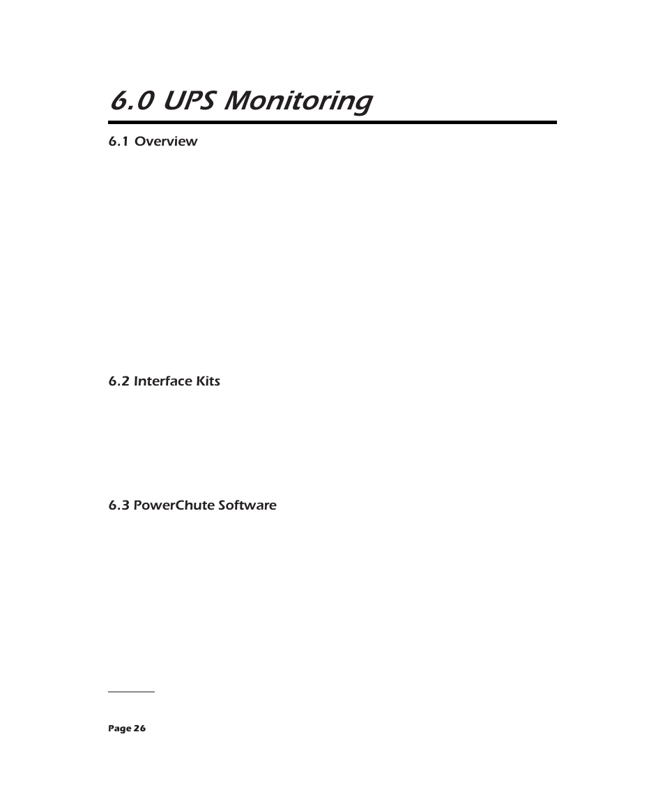 0 ups monitoring | APC 2000XL User Manual | Page 28 / 44