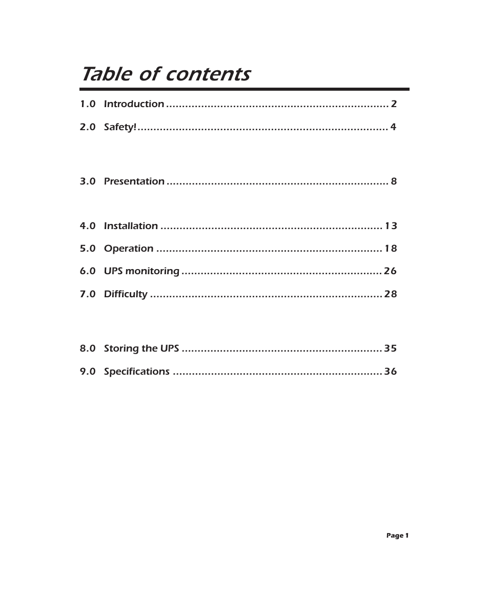 APC 2000XL User Manual | Page 3 / 44