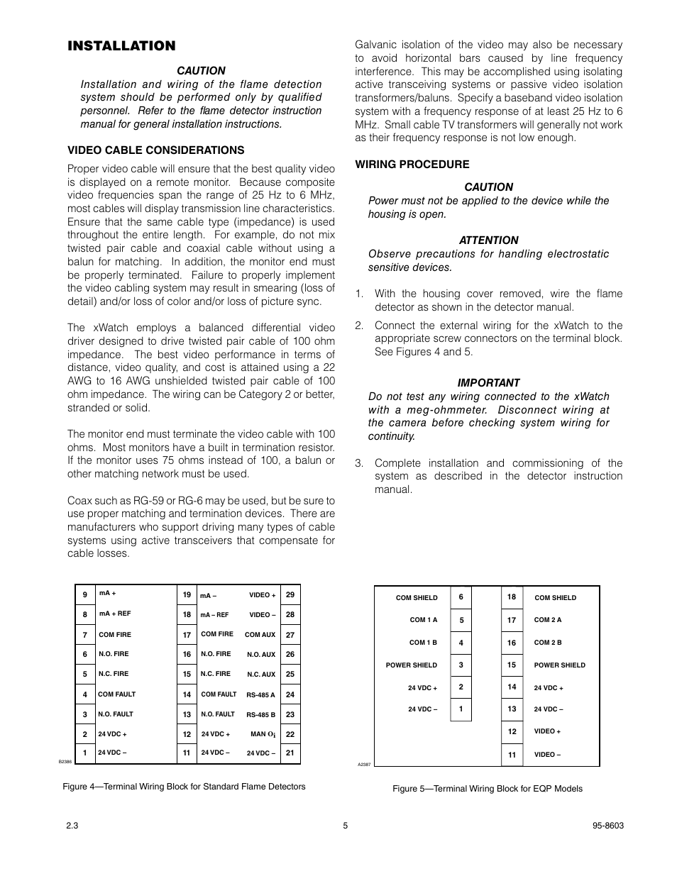 Installation | Det-Tronics xWatch Explosion-Proof Camera with X-Series Flame Detectors User Manual | Page 5 / 7