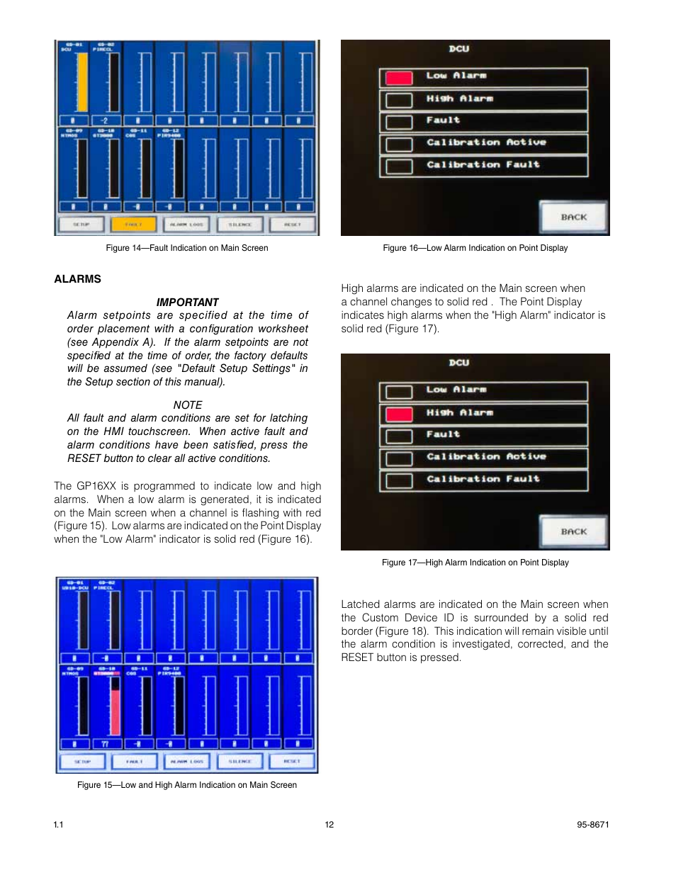 Det-Tronics GP16XX Standard Gas Panel User Manual | Page 14 / 20