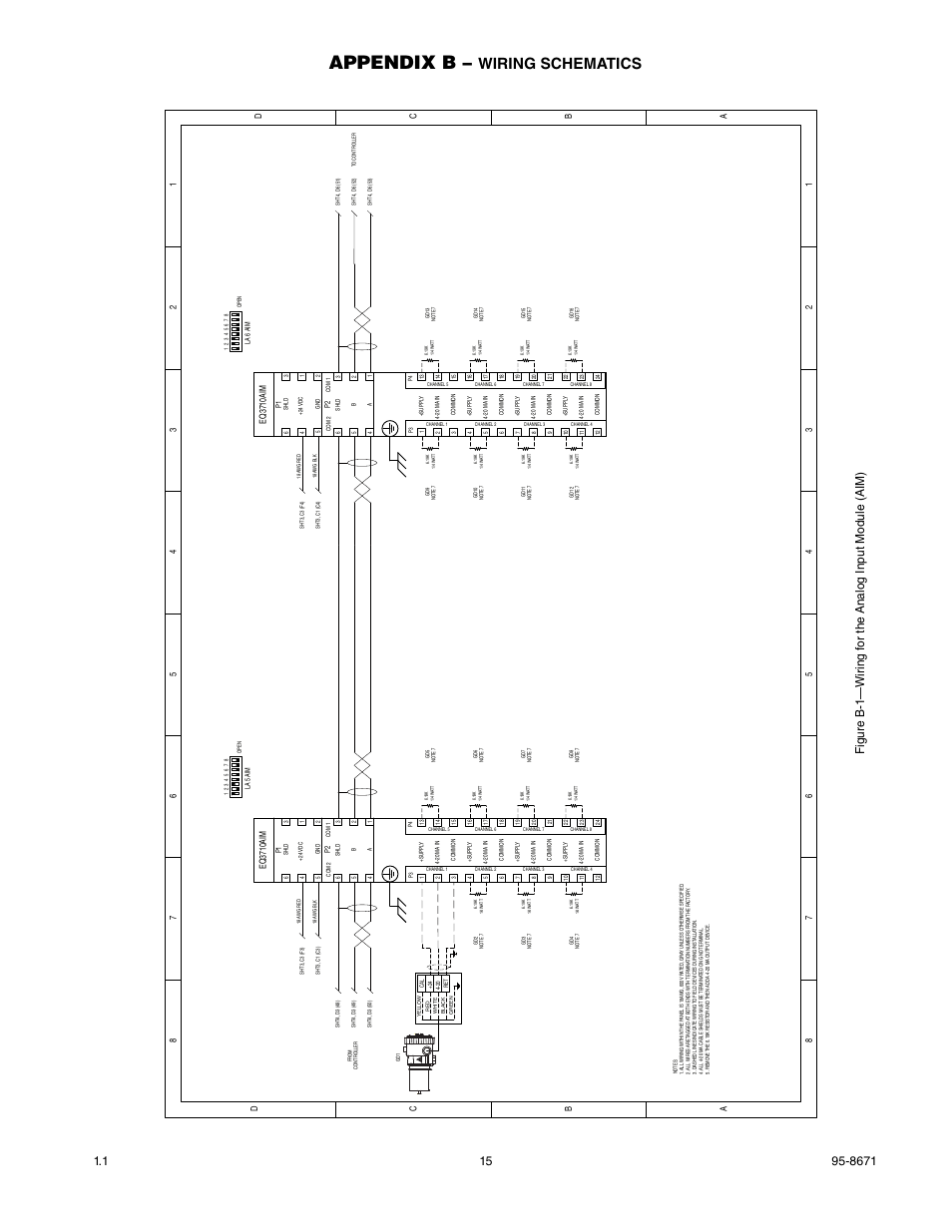 Appendix b, Wiring schematics | Det-Tronics GP16XX Standard Gas Panel User Manual | Page 17 / 20