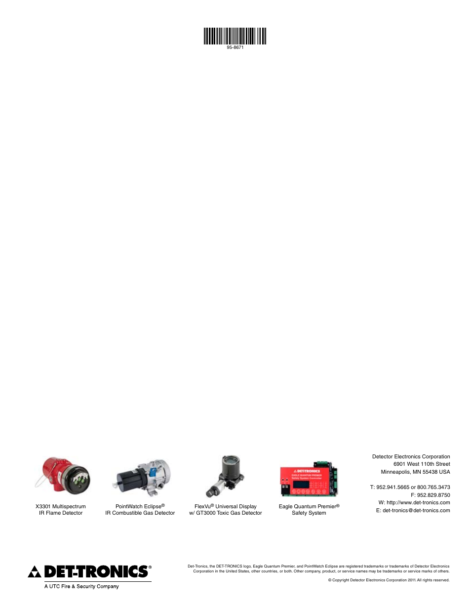 Det-Tronics GP16XX Standard Gas Panel User Manual | Page 20 / 20