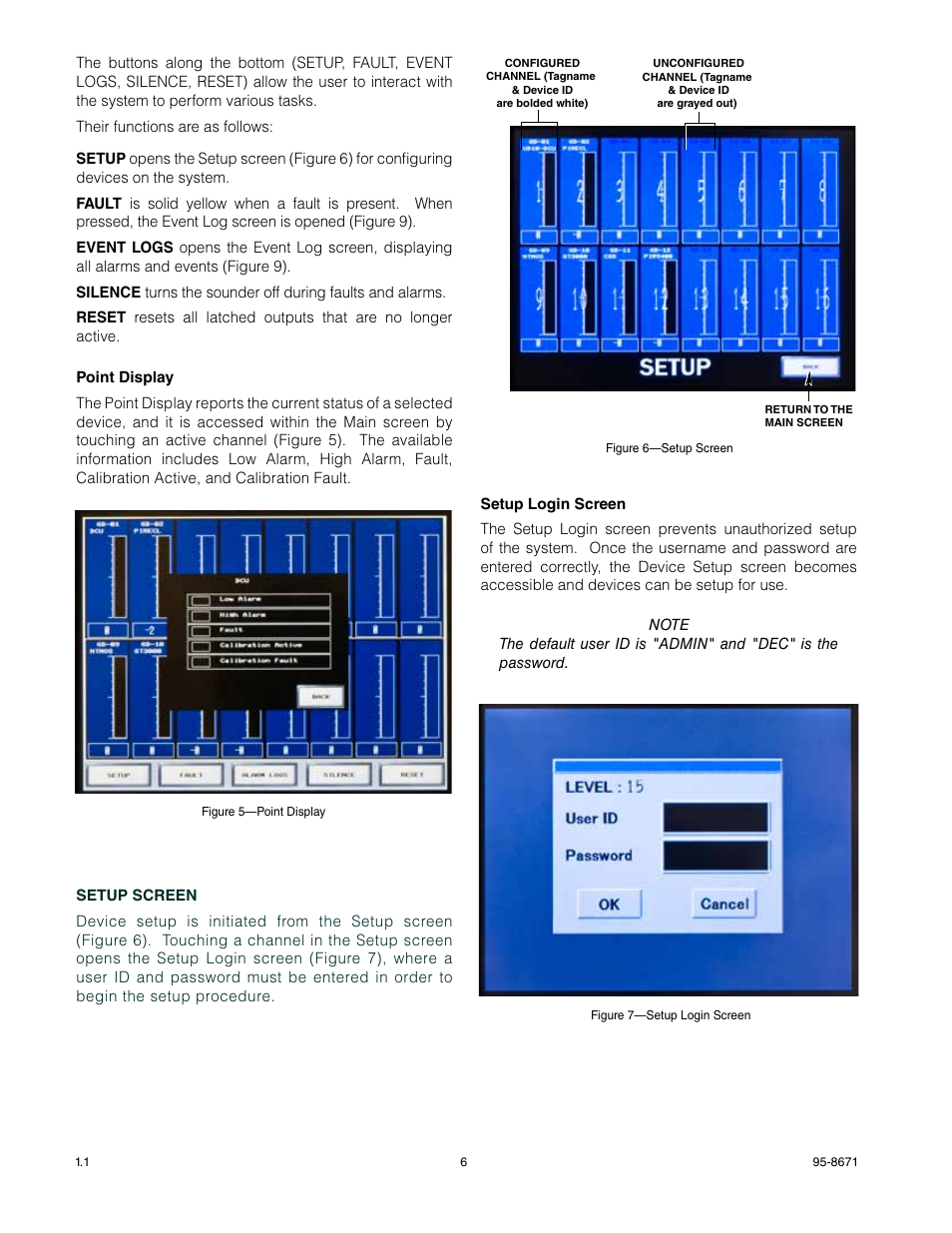 Det-Tronics GP16XX Standard Gas Panel User Manual | Page 8 / 20