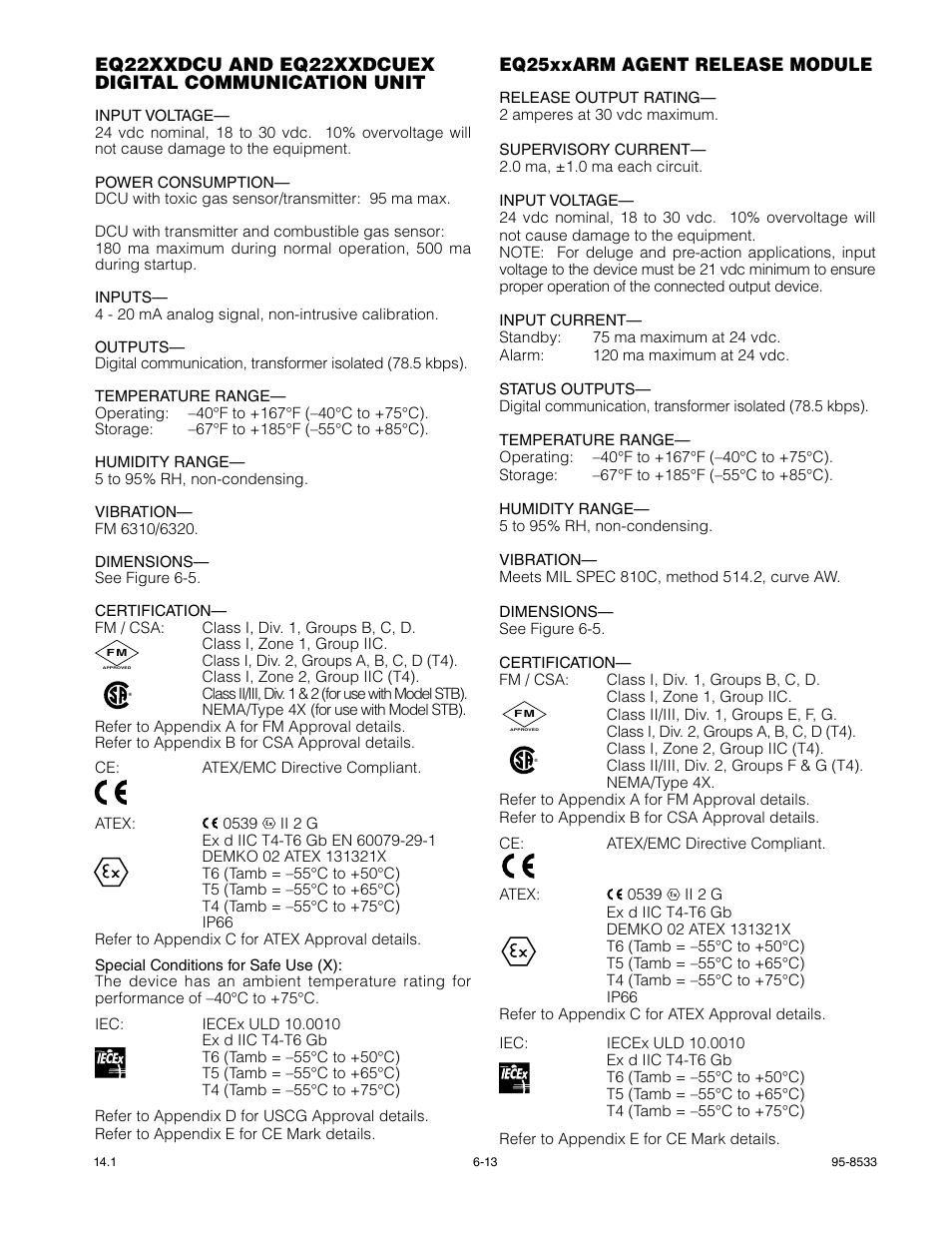 Eq25xxarm agent release module | Det-Tronics EQP Fire and Gas Detection/Releasing System User Manual | Page 124 / 157