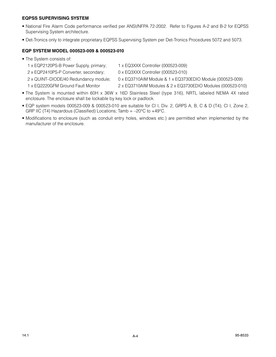 Det-Tronics EQP Fire and Gas Detection/Releasing System User Manual | Page 130 / 157