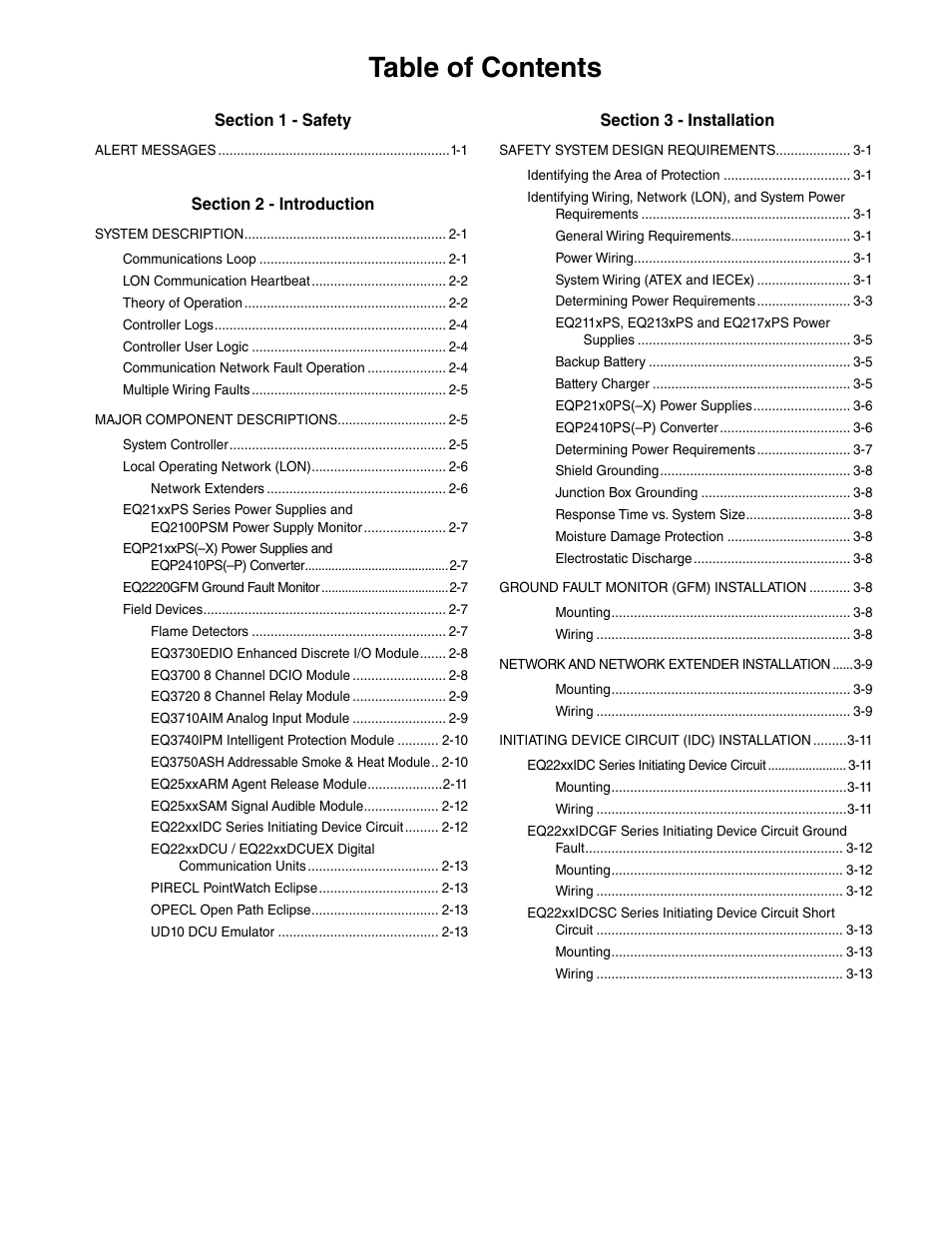 Det-Tronics EQP Fire and Gas Detection/Releasing System User Manual | Page 2 / 157