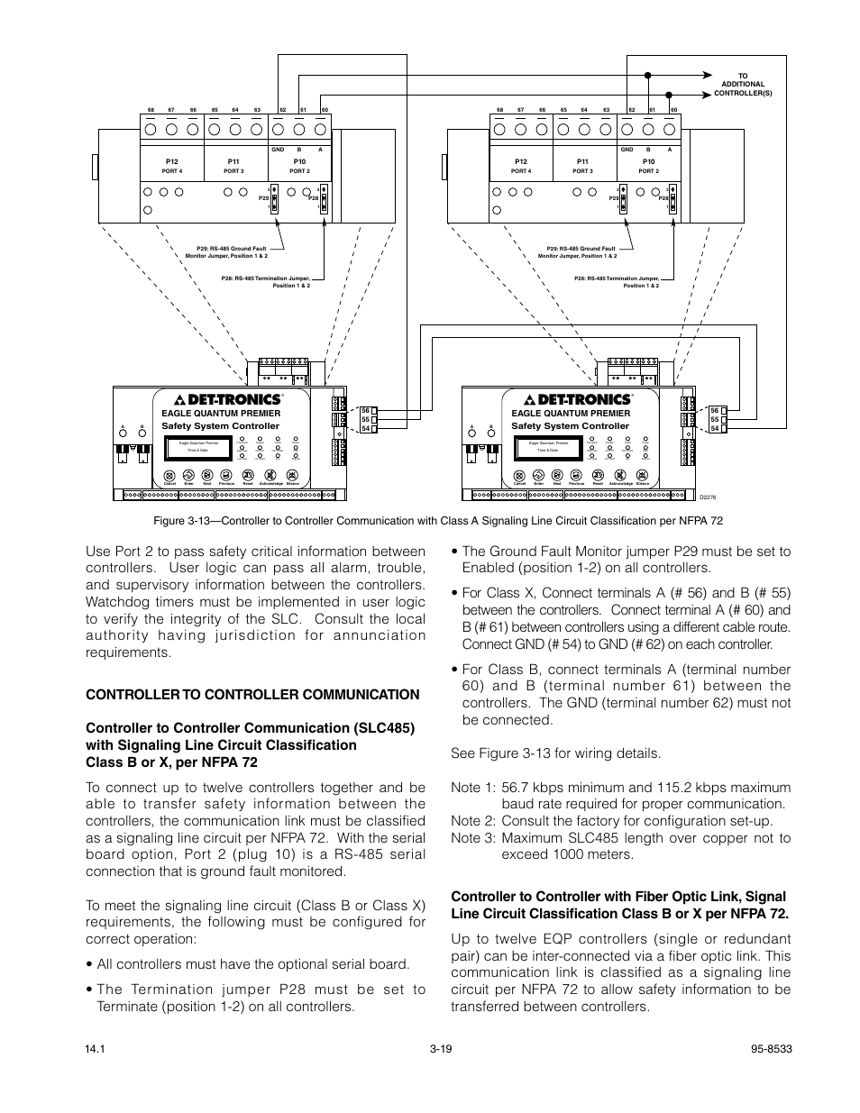 Controller to controller communication, Tronics | Det-Tronics EQP Fire and Gas Detection/Releasing System User Manual | Page 38 / 157
